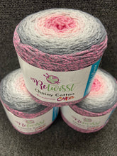 fabric shack knitting knit crochet wool yarn james c brett retwisst retwist chainy cotton cake 250g rcc03 grey pink