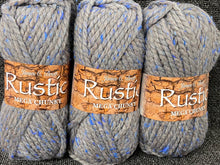fabric shack knitting knit crochet wool yarn james c brett rustic mega super chunky 100g grey blue CS22