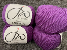 fabric shack knitting knit crochet wool yarn jenny watson designs 100% pure merino wool 50g purple WM03