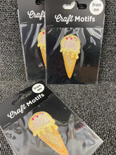 fabric shack malmesbury mending reparis motif motifs patch patches iron on ice cream cone