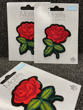 fabric shack malmesbury mending reparis motif motifs patch patches iron on rose