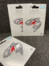 fabric shack malmesbury mending reparis motif motifs patch patches iron on shark