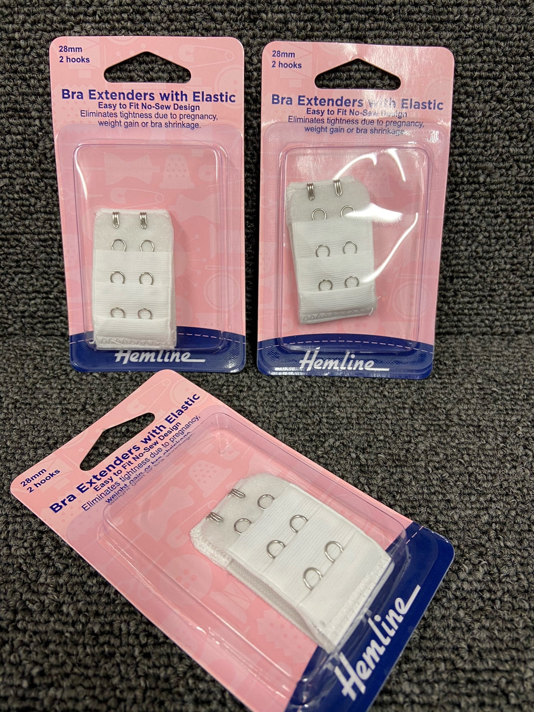 fabric shack sewing dressmaking hemline bra extenders elastic 28mm white