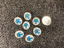 fabric shack sewing dressmaking knitting sew buttons kids childrens lil monster red green blue shank 15mm 4