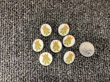 fabric shack sewing dressmaking knitting sew buttons kids childrens lil monster red green blue shank 15mm 4