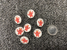 fabric shack sewing dressmaking knitting sew buttons kids childrens lil monster red green blue shank 15mm 4