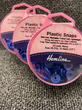 fabric shack sewing quilting sew fat quarter cotton patchwork hemline kam popper snap 25mm navy blue