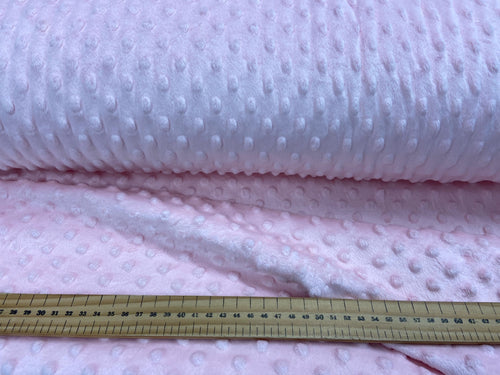 fabric shack sewing quilting sew fat quarter cotton patchwork quilt minky dimple dot fleece soft baby pink