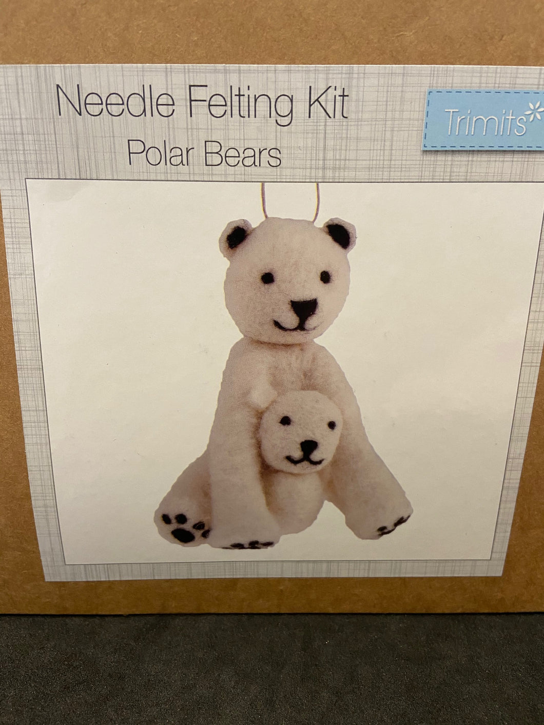 fabric shack sewing quilting sew fat quarter cotton patchwork quilt needle felting wool roving polar bear kit