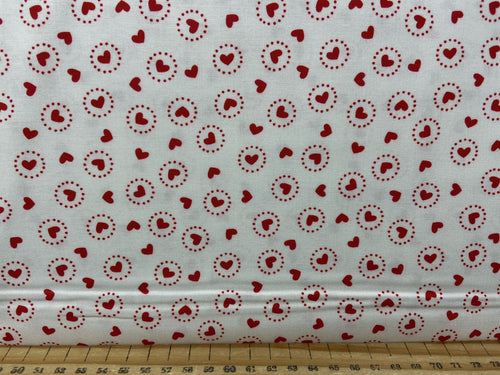 Stacy Iest Hsu for Moda Holiday Essentials Love Heart Dot Circle Sugar Cream Cotton Fabric by 1/4 Metre*