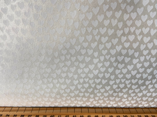 fabric shack sewing quilting sew fat quarter cotton quilt john louden tone on tone cream hearts love ecru off white