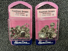 fabric shack sewing sew dressmaking hemline fashion snaps solid top 11mm silver