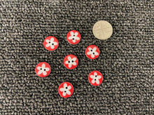 flower button kids knit knitwear cardigan 13mm fabric shack malmesbury red 8