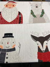 gingiber moda merrymaking merry making christmas 4 plate panel cotton fabric shack malmesbury father christmas polar bear snowman reindeer santa