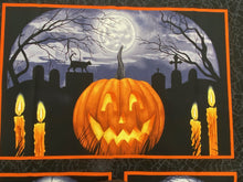 grace popp studio e midnight magic halloween boot boots pumpkin cat pumpkin raven crow panel placemat runner cotton fabric shack malmesbury 2