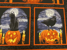 grace popp studio e midnight magic halloween boot boots pumpkin cat pumpkin raven crow panel placemat runner cotton fabric shack malmesbury 2