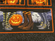 grace popp studio e midnight magic halloween boot boots pumpkin cat pumpkin raven crow panel placemat runner cotton fabric shack malmesbury 2