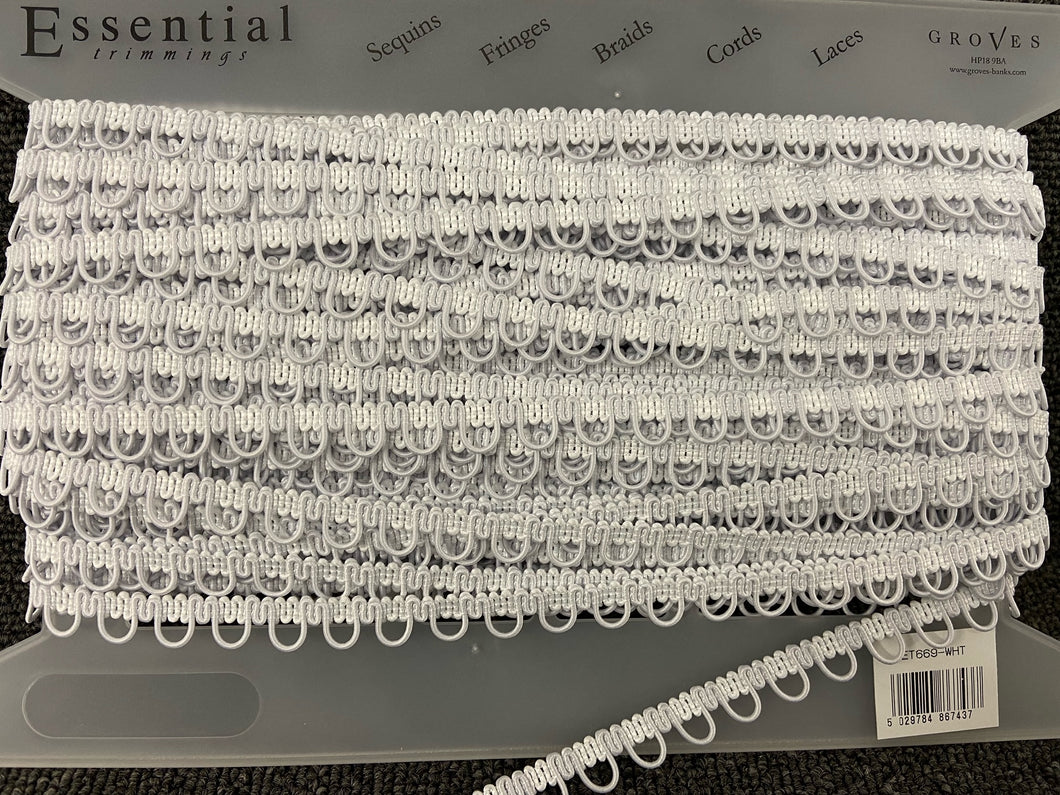 groves essential essentials button looping white 12mm