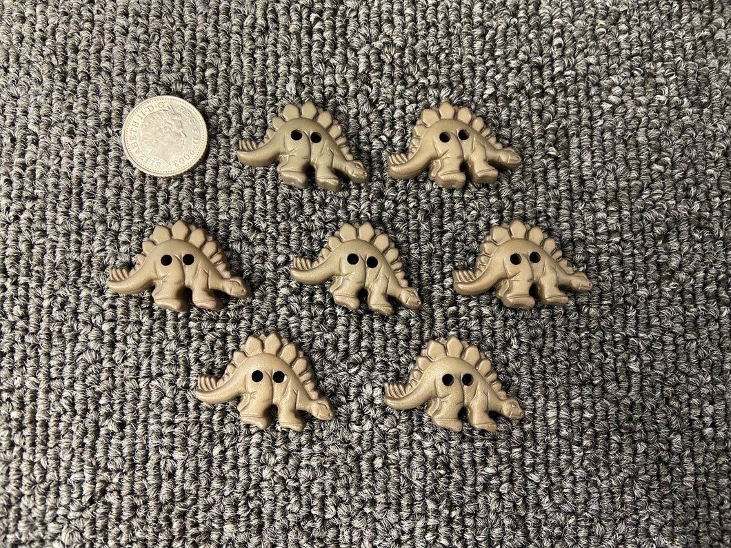 Groves Stegasauras Brown 2 Hole Buttons 28mm