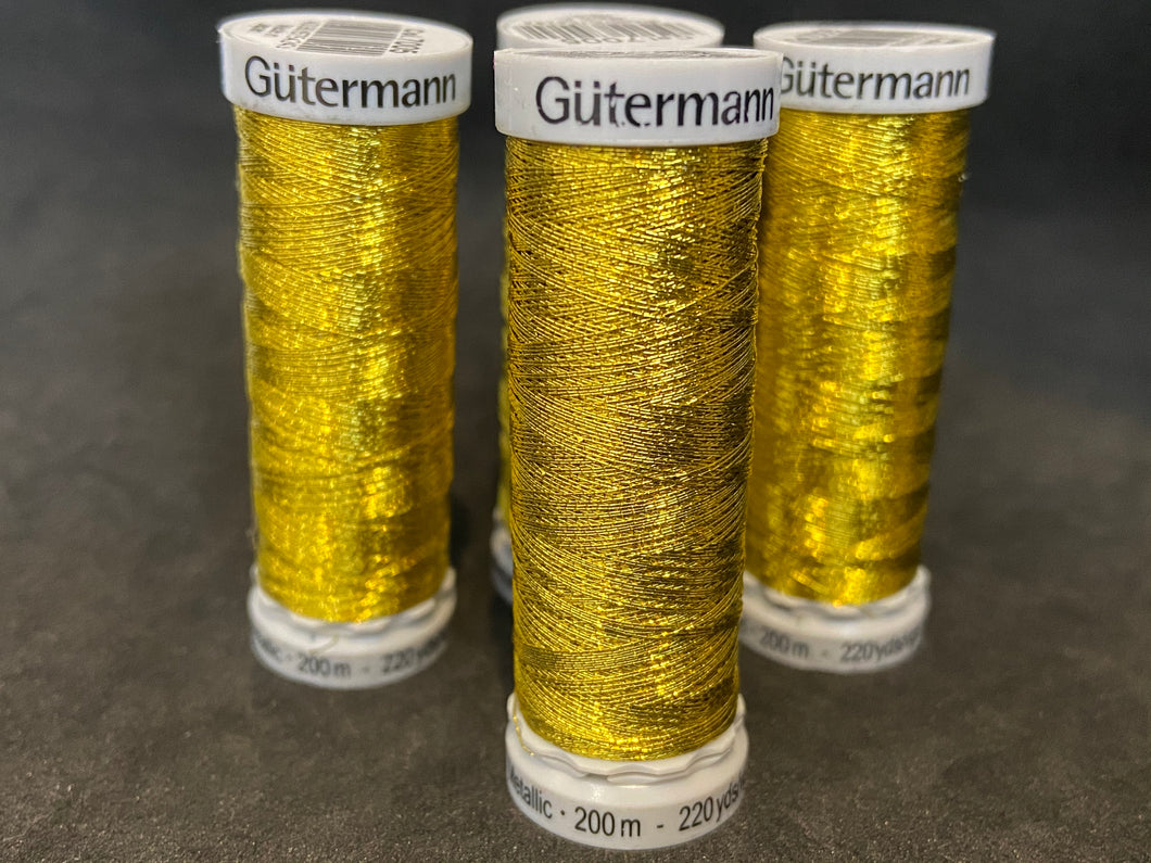 fabric shack sewing quilting sew fat quarter cotton quilt patchwork dressmaking anchor thread gutermann 200 m metres gold