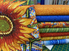 ira kennedy moda sunflower dreamscapes bubbles orange blue ombre cotton fabric shack malmesbury
