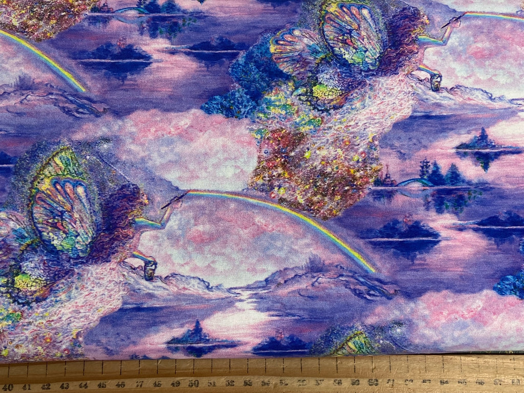 Josephine Wall 3 Wishes Astral Voyage Painting Rainbows Cotton Fabric –  Fabric Shack Malmesbury