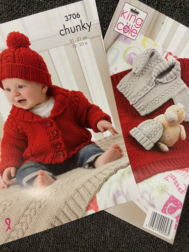 king cole baby babies cardigan hat chunky fabric shack malmesbury 3506