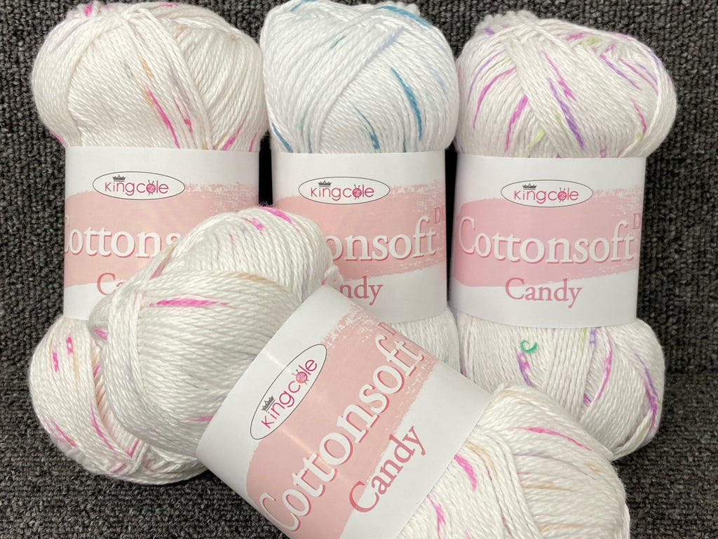 King Cole Cottonsoft Candy Double Knit Yarn/Wool 100 Cotton 100g Ball Fabric Shack Malmesbury