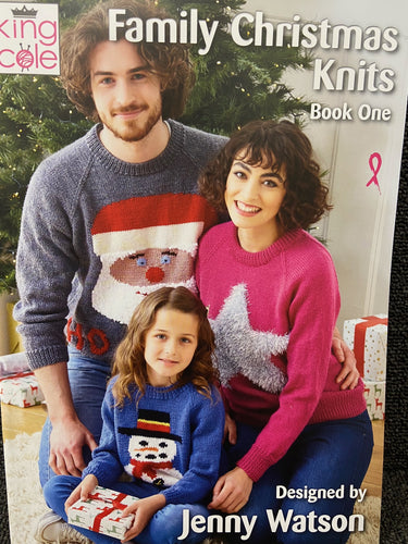 king cole jenny watson family christmas knits book one 1 knitting pattern book hat gloves jumper dog kids adults sweater