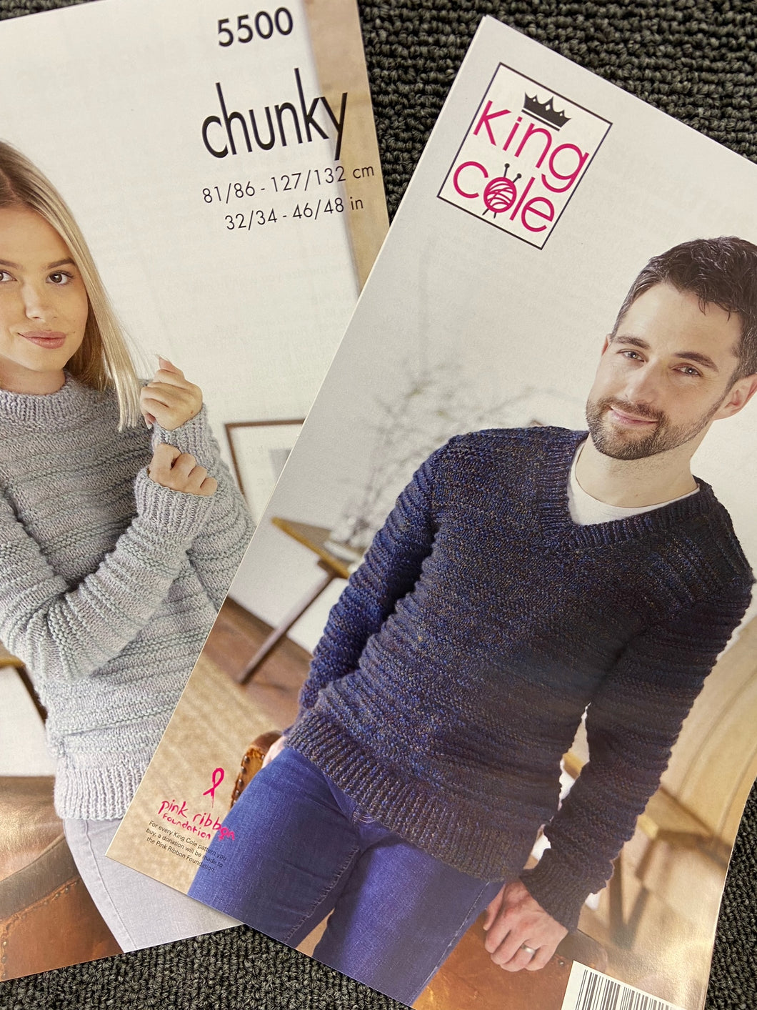 king cole knitting pattern ladies gents unisex sweater jumper 5500 chunky fabric shack malmesbury yarn wool knit