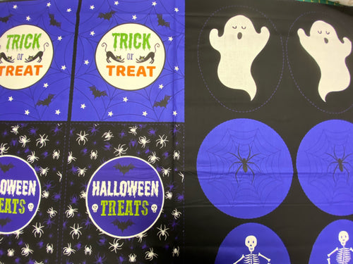 lewis & and irene haunted house glow in the dark halloween cotton fabric shack malmesbury trick treat bag cut out