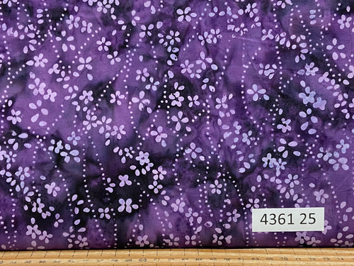 moda bossa nova batiks batik cotton fabric shack malmesbury Grape Ditsy Flower Purple 4361 25