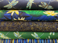 moonlight seranade dragonflies dragonfly dragonflies 6 plate panel lily garden blue greta lynn kanvas benartex cotton fat quarter fabric shack malmesbury