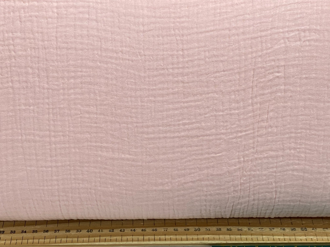 muslin double gauze waffle pale baby pink fabric shack malmesbury