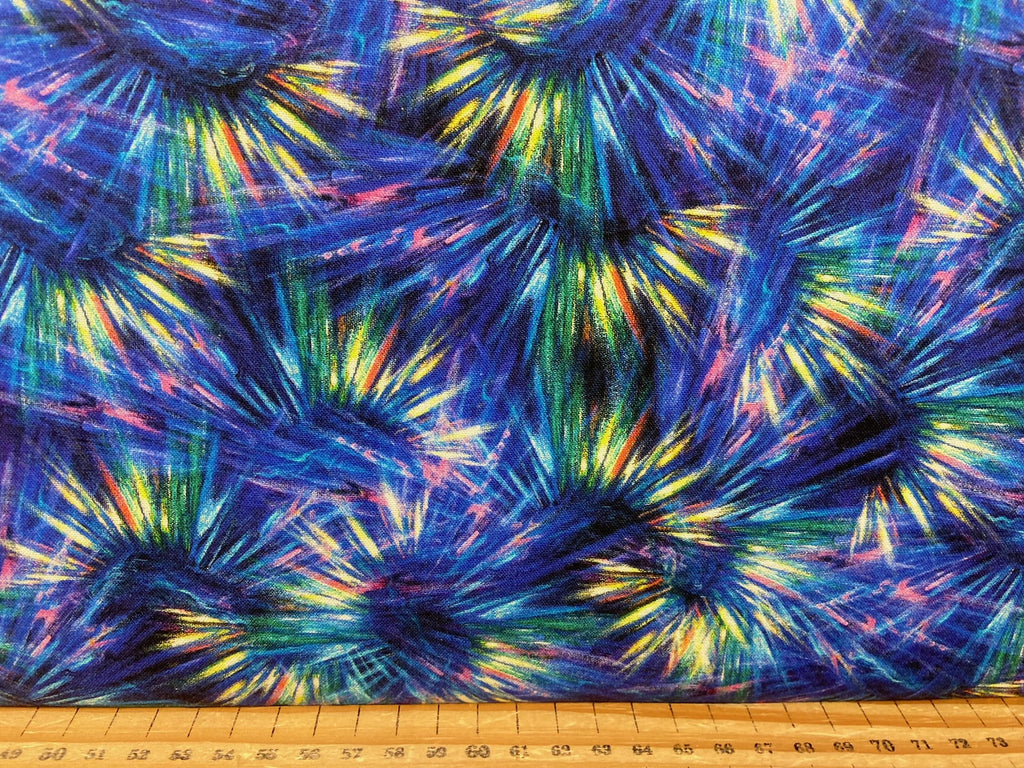 Josephine Wall for 3 Wishes Polar Journey Aurora Crown Cotton Fabric b