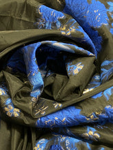 organza jacquard lace overlay net embroidered metallic brocade blue red lilac purple flowers floral