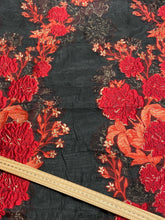 organza jacquard lace overlay net embroidered metallic brocade blue red lilac purple flowers floral