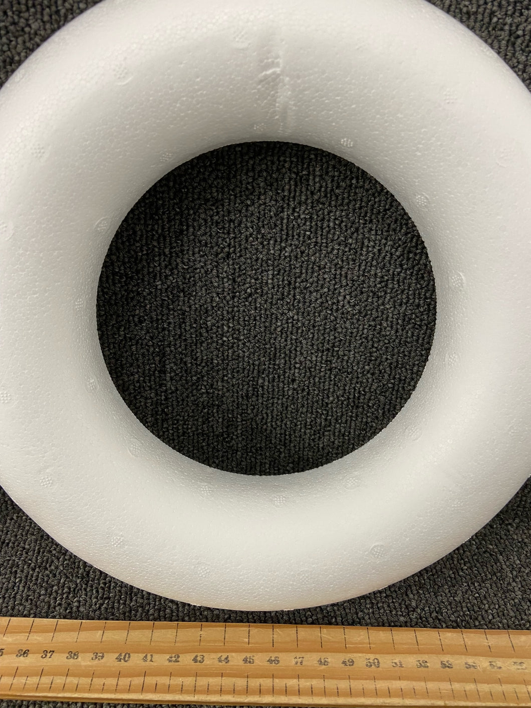 polystyrene half ring white 25cm fabric shack malmesbury decorations