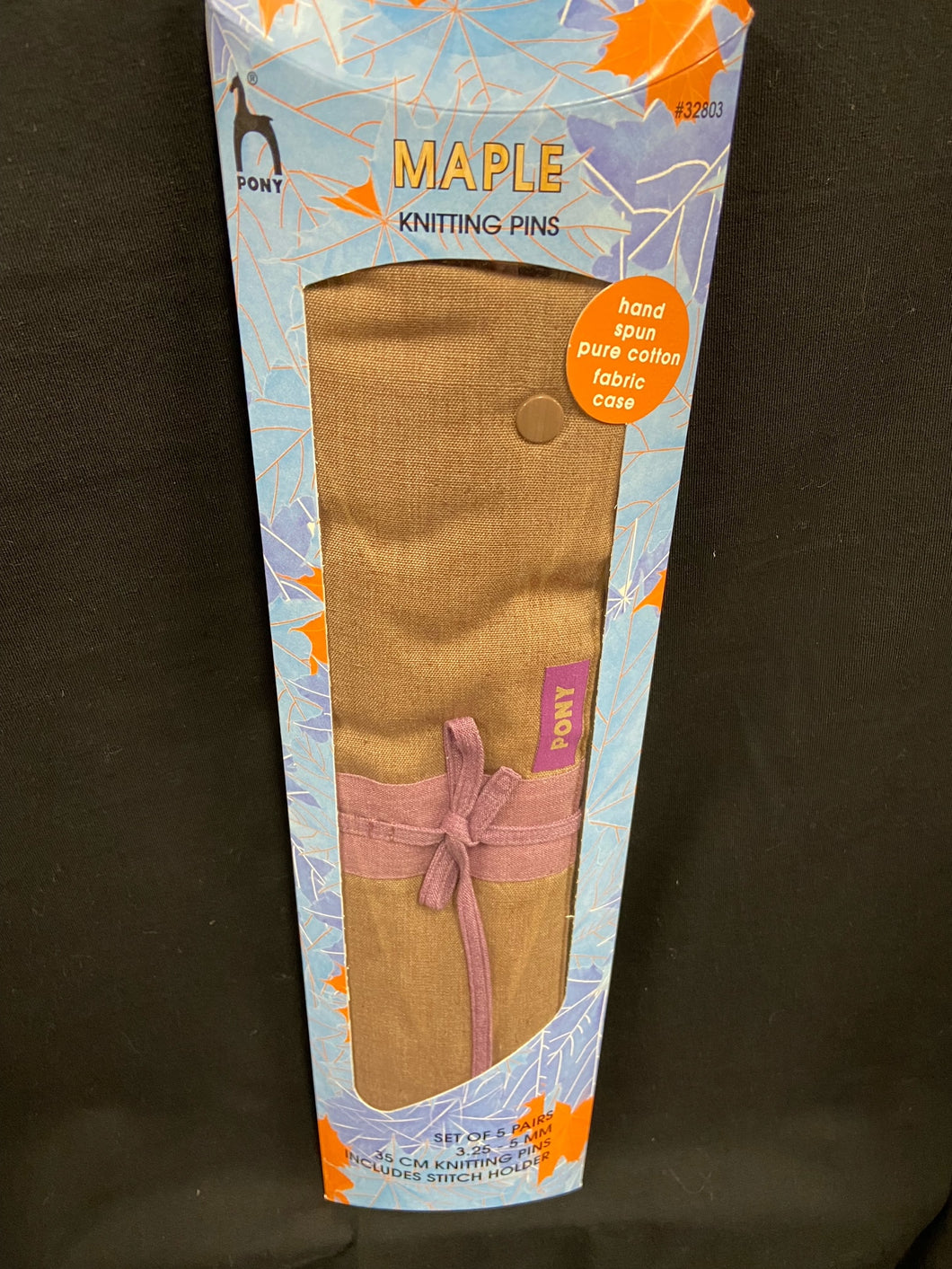 pony maple wooden knitting needles pins 35cm single ended case  fabric shack malmesbury
