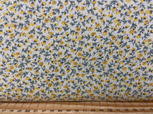 rose and & hubble ditsy flower floral rose lemon yellow fabric shack sewing quilting sew fat quarter cotton patchwork quilt