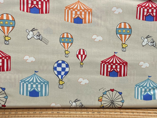 schultz snoopy circus cotton fabric shack malmesbury tents natural charlie brown woodstock peppermint patty linus joe cool