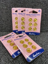 snap fasteners brass gold 13mm fabric shack haberdashery dressmaking fasteners