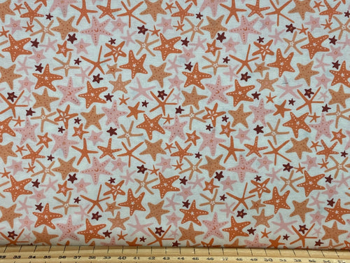 the sea and me stacy iest hsu moda seaside pink starfish sea cotton fabric shack malmesbury