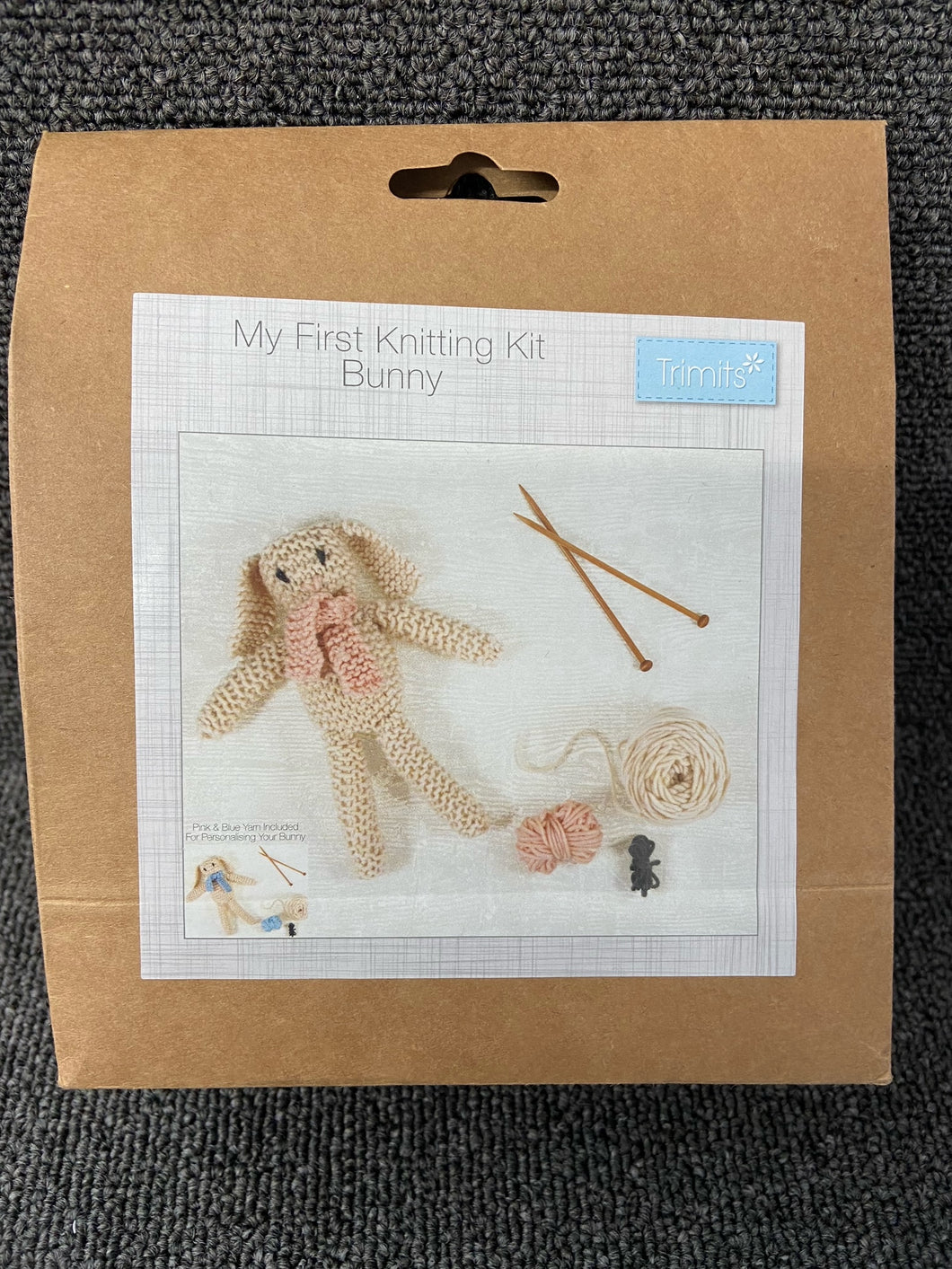 trimits my first knitting kit bunny rabbit beginner starter knit yarn wool fabric shack malmesbury