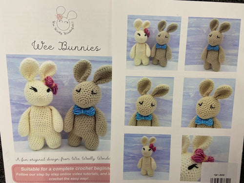 we woolly wonderfuls wee bunnies crochet amigurumi pattern fabric shack malmesbury 502