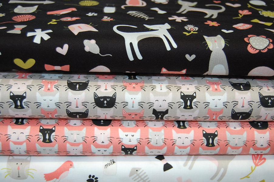 Meow, Meow, Meow, Meow......  New Kitty Cats from Riley Blake