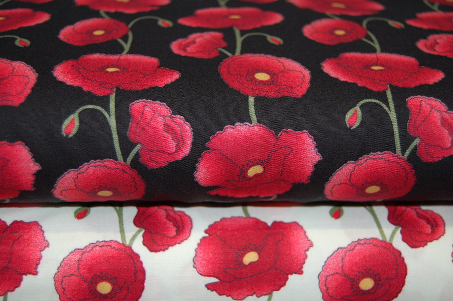 For Remembering........  Rose & Hubble Cotton Poplin Poppies