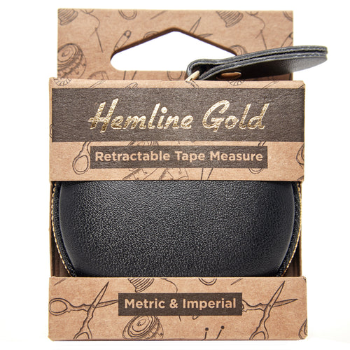 253_HG. hemline gold and black haberdashery tape measure retractable fabric shack malmesburyjpg