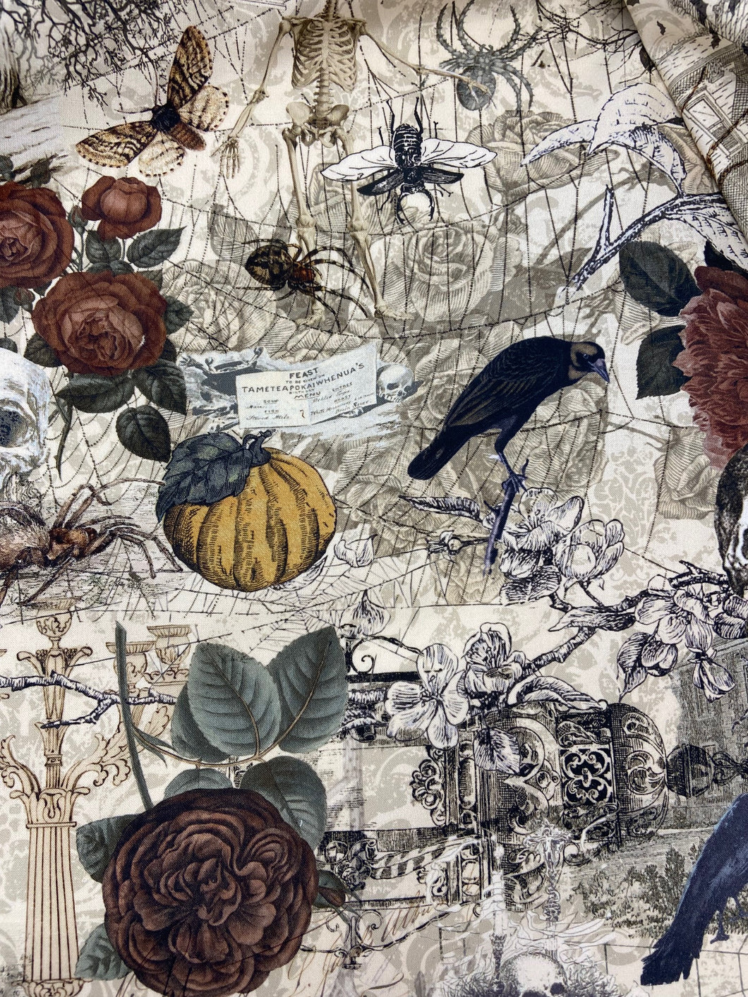 3 three sisters favourite favorite favorites collages haunted mansion goth gothic halloween cotton fabric shack malmesbury 4