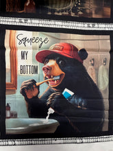 3 three wishes please seat yourself toilet bathroom highland cow meercat panel cotton fabric jim baldwin shack malmesbury 5